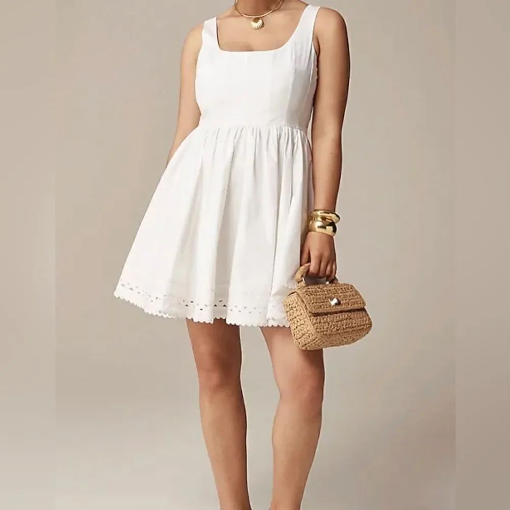 J.Crew Fit-and-flare mini dress with rickrack trim NWT Size 10